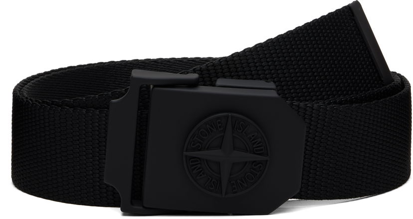 Bälten Stone Island Stone Island Nylon Tape Belt Svart | K2S15 9300003 S0071