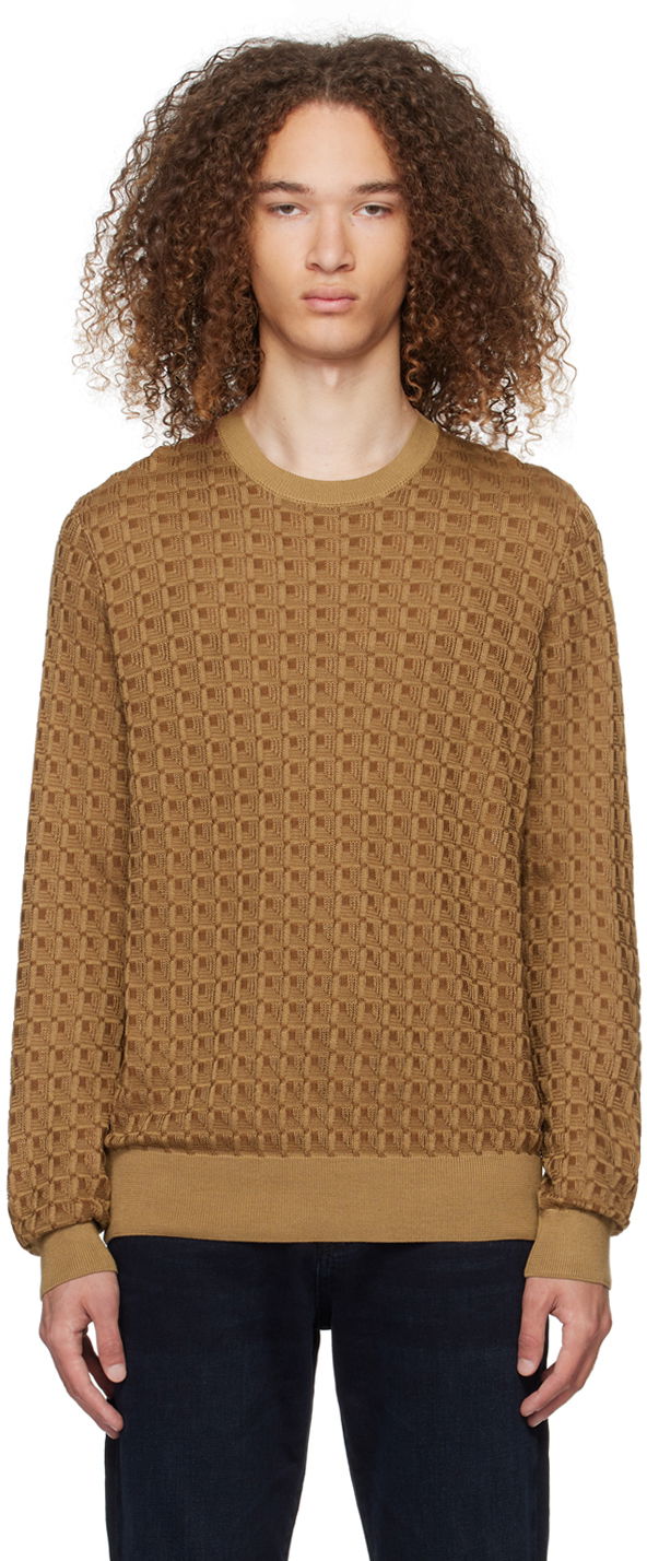 Sweater BOSS Crewneck Sweater "Tan" Orange | 50508159