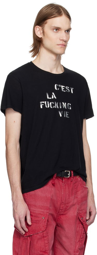 T-shirt R13 R13 'C'est La Fucking Vie' Boy T-Shirt Svart | R13WK001-K123A, 4