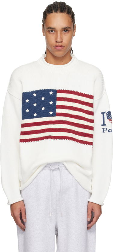 Sweater Polo by Ralph Lauren Ralph Lauren I Heart Polo Flag Sweater Vit | 710962906001, 0