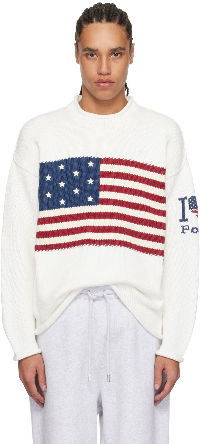 Sweater Polo by Ralph Lauren Ralph Lauren I Heart Polo Flag Sweater Vit | 710962906001