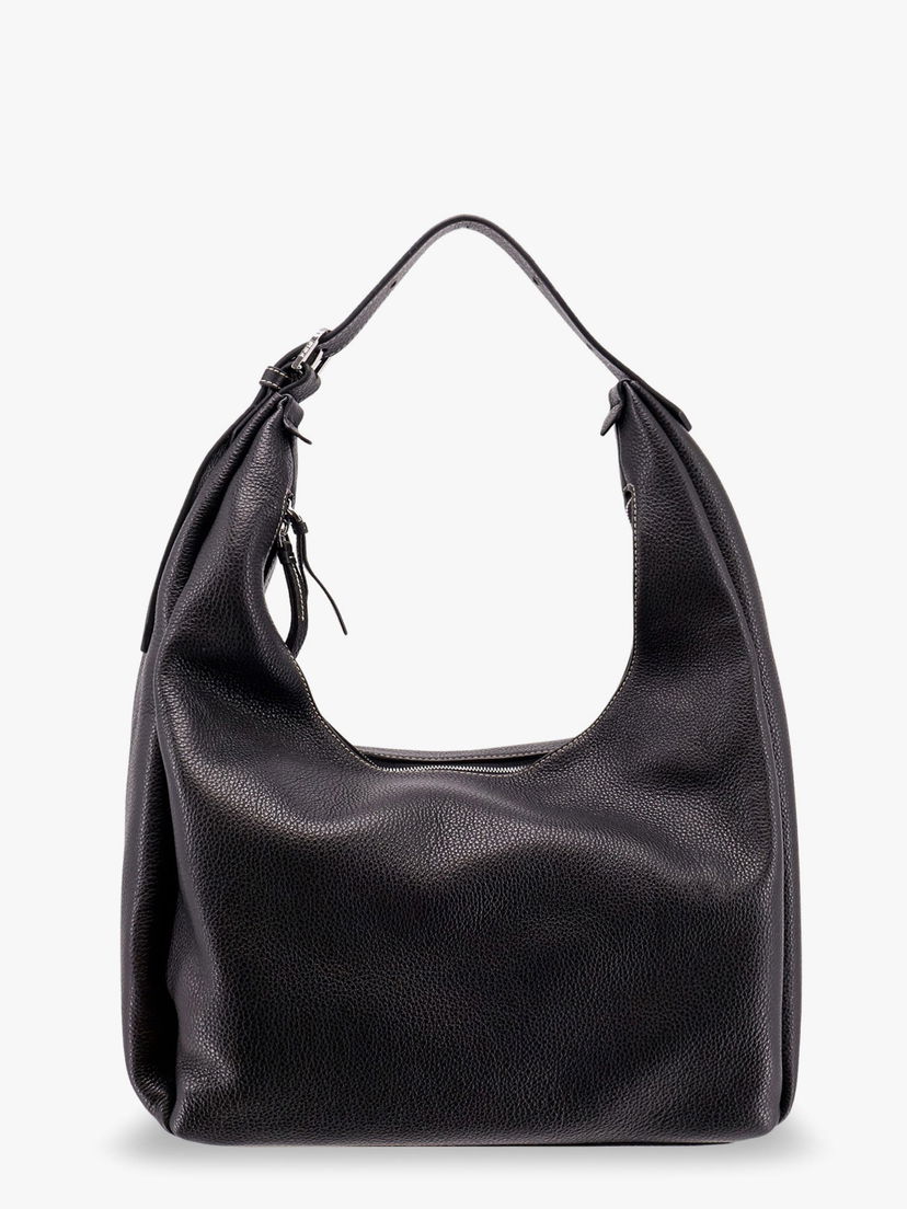 Handväska TOTEME Toteme Black Leather Shoulder Bag Svart | 2339106613200