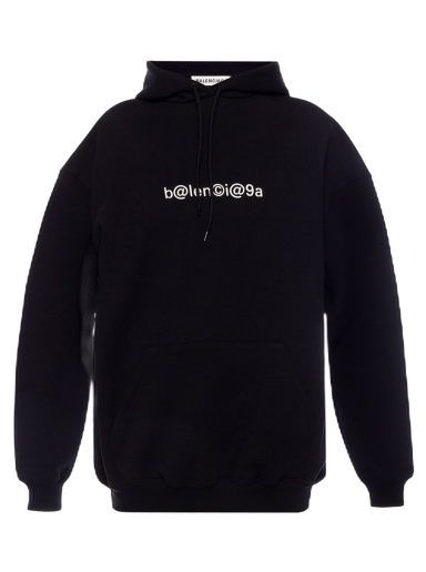 Sweatshirt Balenciaga Large Fit Symbolic Hoodie Svart | 578135TIV511070