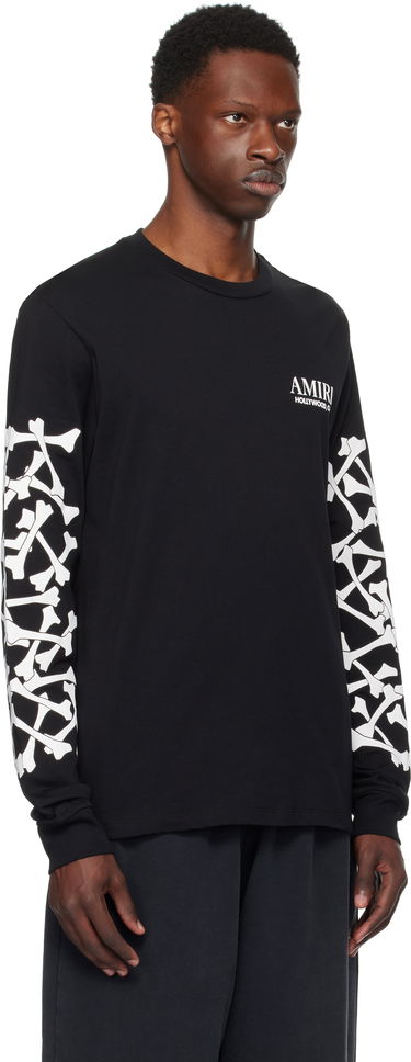 T-shirt AMIRI Stacked Bones Graphic Long Sleeve T-Shirt Grå | AMJYTE1076, 1