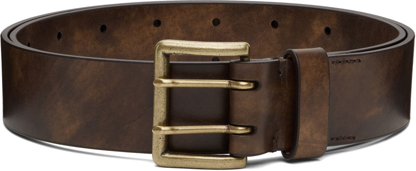 Bälten AURALEE AURALEE Two-Hole Buckle Belt Brun | A25AB02RP