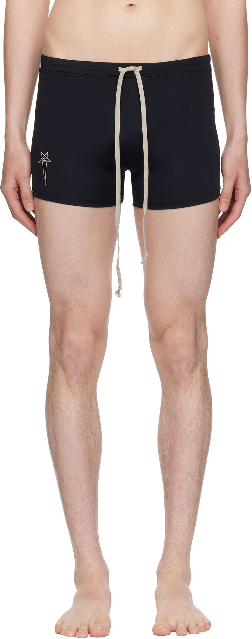 Badkläder Rick Owens Rick Owens Champion Edition Jersey Swim Shorts Svart | CM01E1691 CHJMW SWIM JERSEY