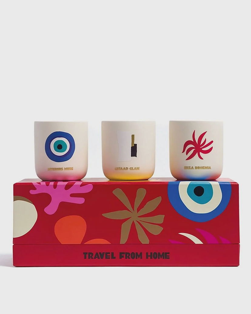 Ljus ASSOULINE Travel From Home Mini Scented Candle Set Flerfärgad | 882664008116