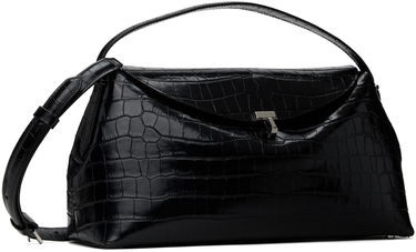 Handväska TOTEME Toteme T-Lock Croco Top Handle Bag Svart | 243-WAL961-LE0076, 1