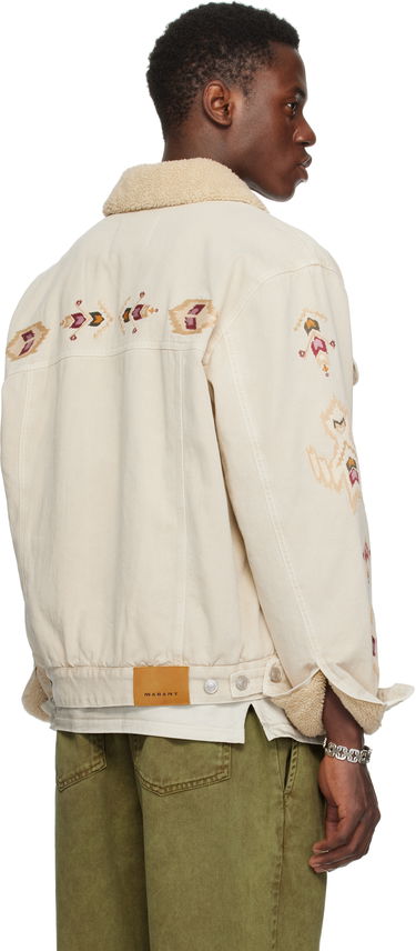 Jacka ISABEL MARANT Isabel Marant Jenson Embroidered Sherpa Denim Jacket Beige | 25PVE0184HA-C1H02H, 2