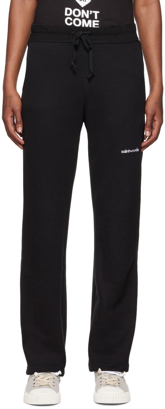 Träningsbyxor Saintwoods Saintwoods Embroidered Lounge Pants Svart | SW01506