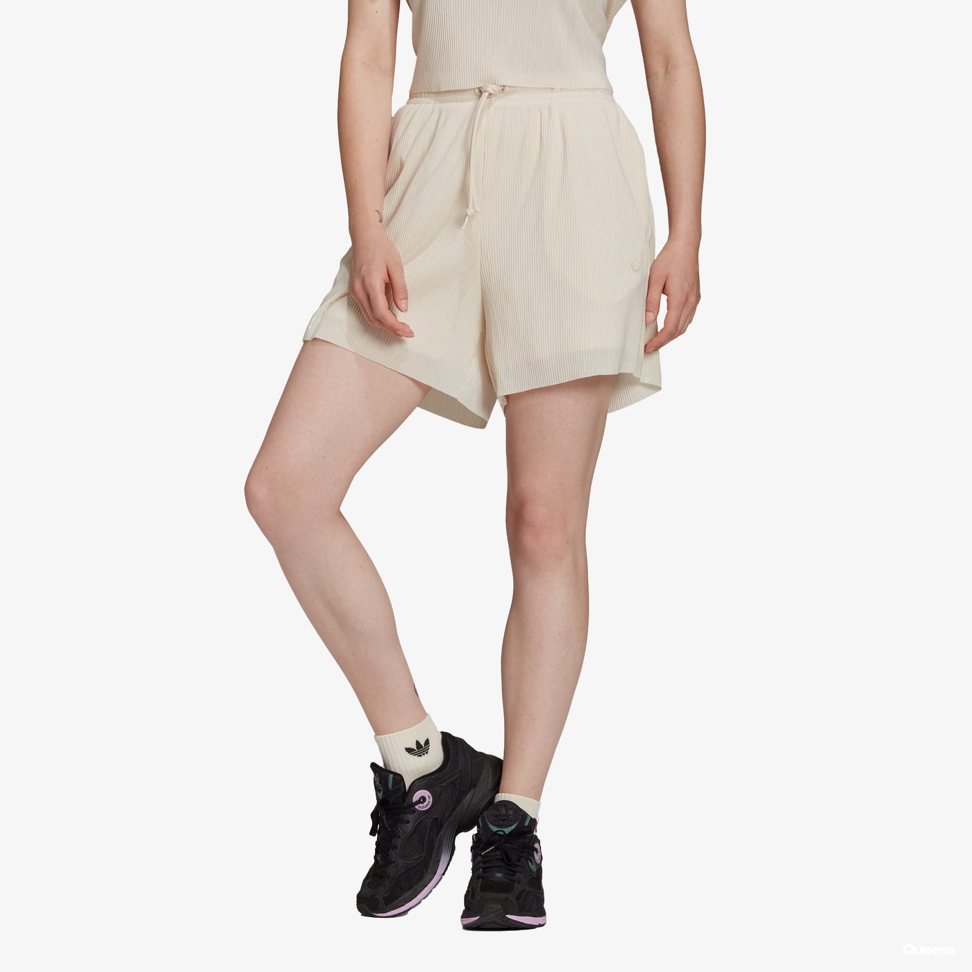 Shorts adidas Originals Plissé Beige | HF7548, 0