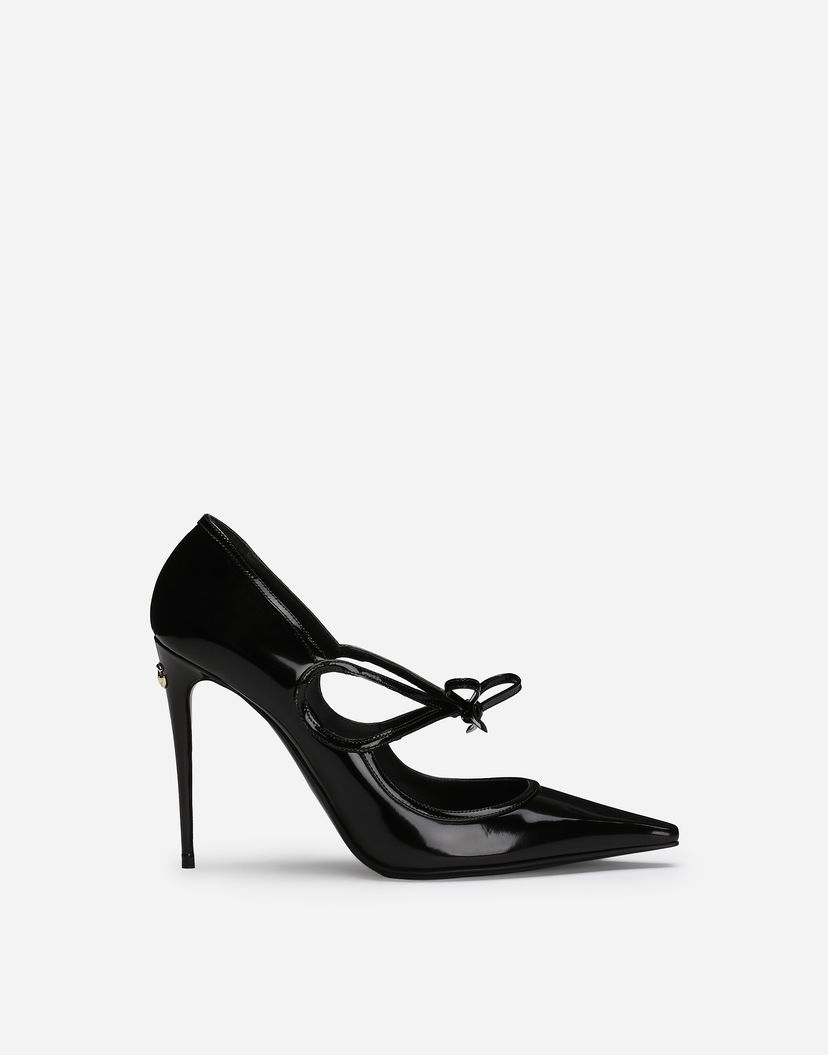 Sneakers och skor Dolce & Gabbana Polished Calfskin Pumps Svart | CD1853A103780999