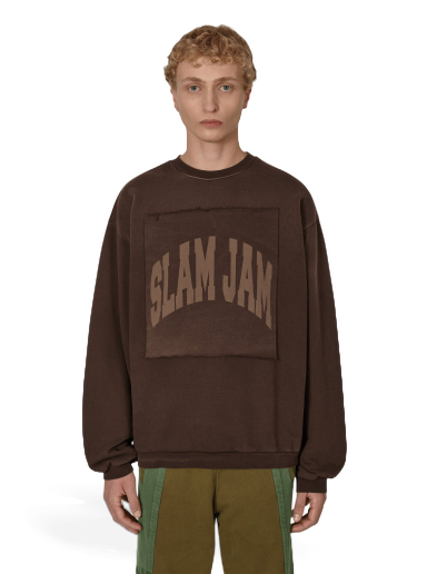 Sweatshirt Slam Jam Boxy Crewneck Brun | SBM0018FA10 BRW0001