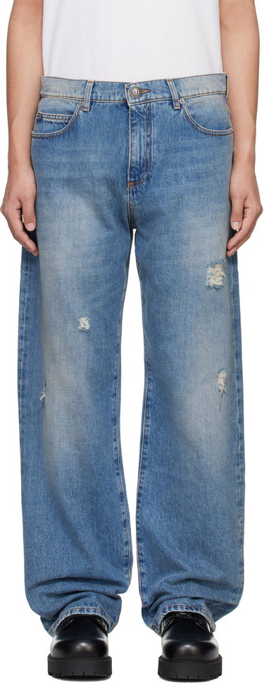 Jeans Balmain Balmain Loose-Fit Jeans Blå | EH1ML155DF44, 0