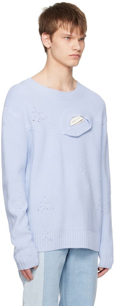 Sweater Feng Chen Wang Feng Chen Wang Distressed Sweater Blå | FUS15KT05, 1