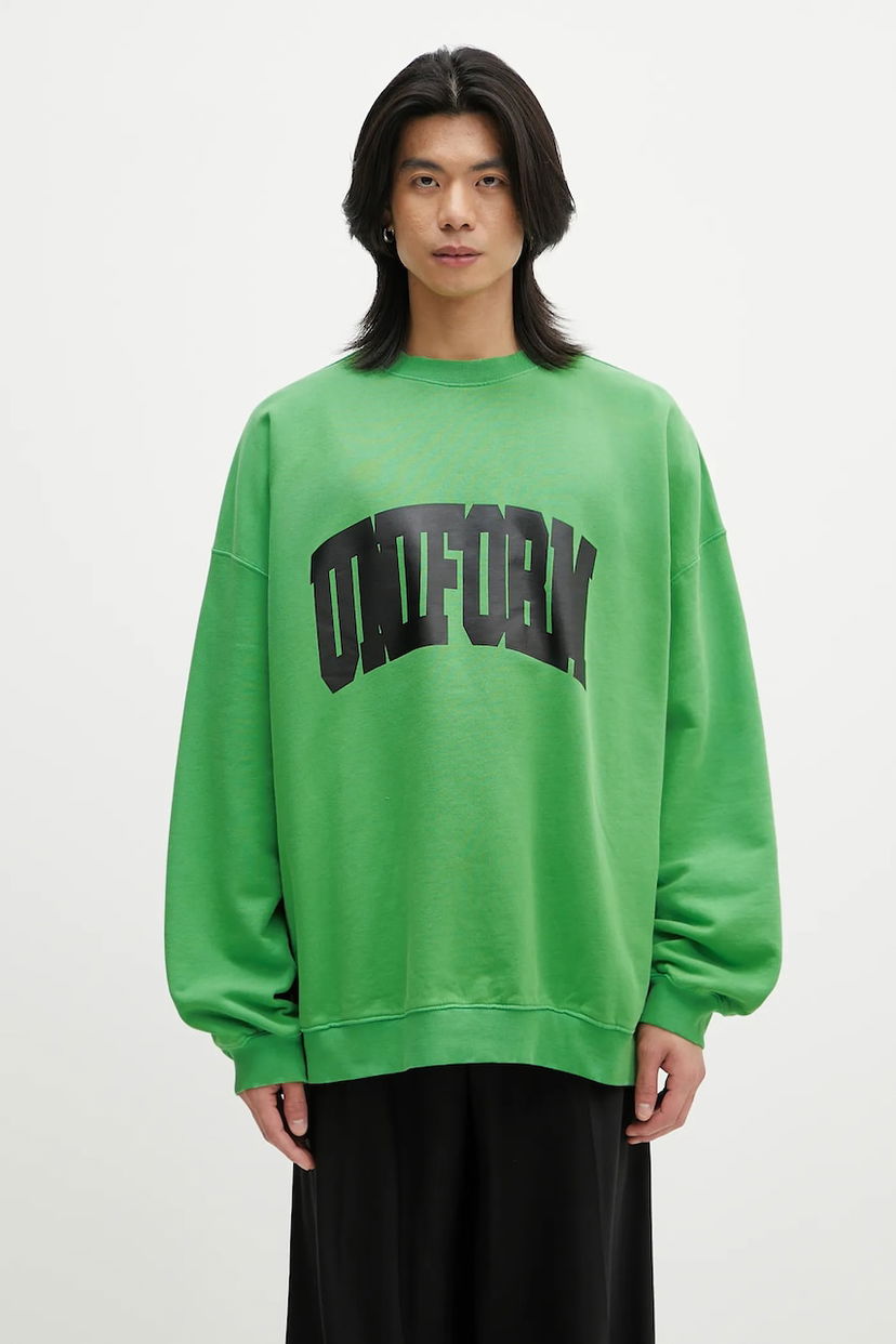 Sweatshirt 032C 032C 'Lucky Strike' Print Sweatshirt Grön | S25.URC.0521.450