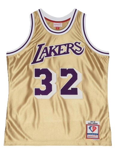 Jersey Mitchell & Ness Los Angeles Lakers Magic Johnson 75th Gold Swingman Jersey Metallisk | SMJY4398-LAL84EJHGOLD
