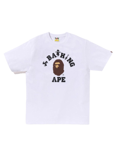 T-shirt BAPE Ninja College Tee Vit | 1J22-110-070