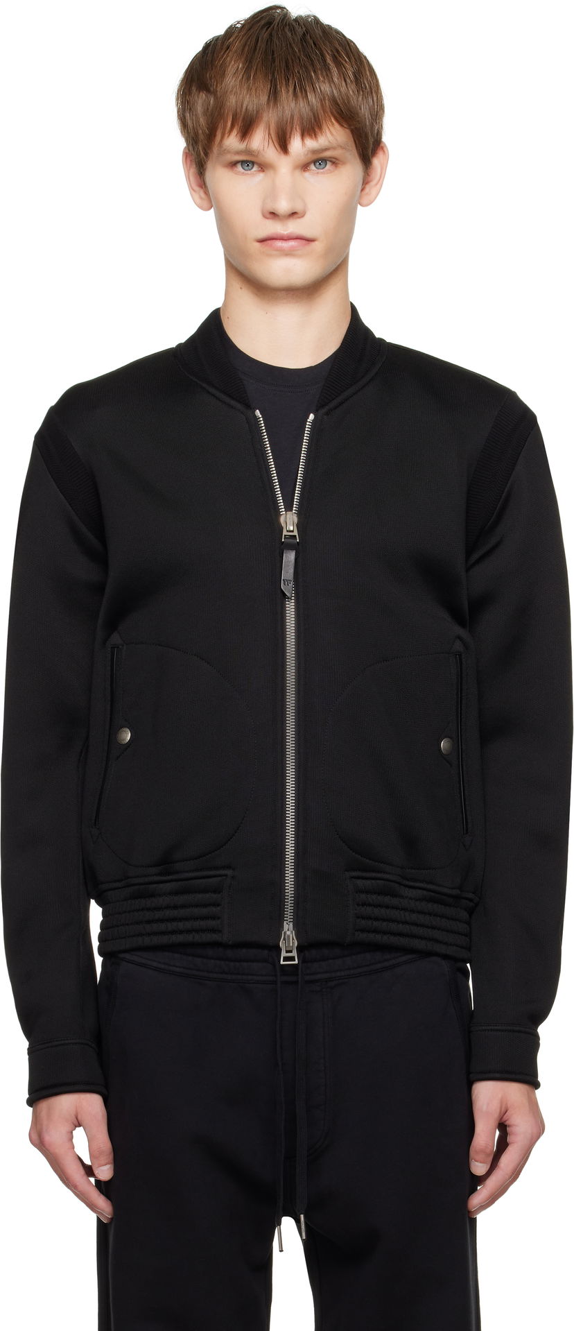 Bomberjacka Tom Ford TOM FORD Cotton Viscose Bomber Jacket Svart | JZL019-JMC081