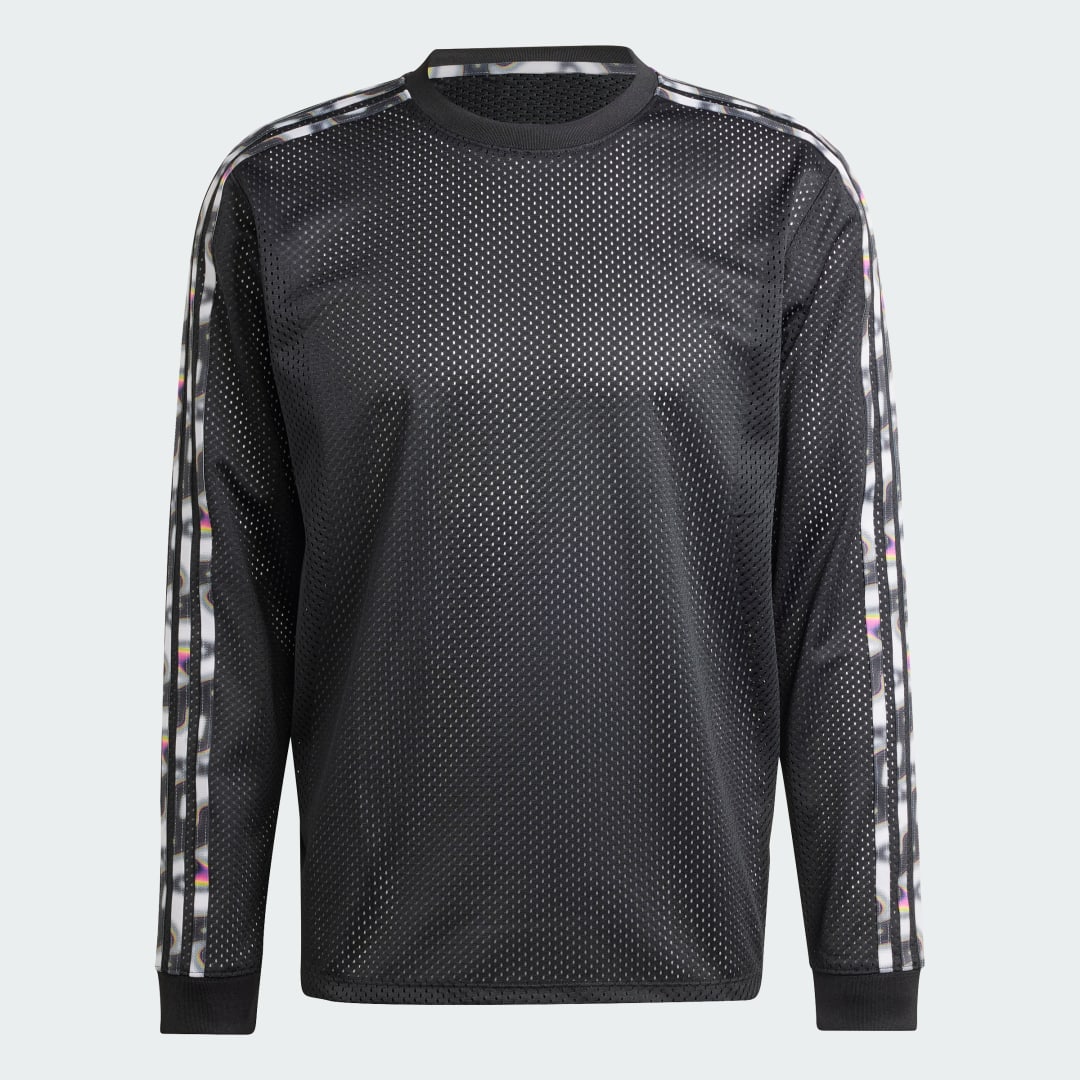 T-shirt adidas Performance Pride Mesh 3-Stripes Long Sleeve Svart | IZ4893, 1