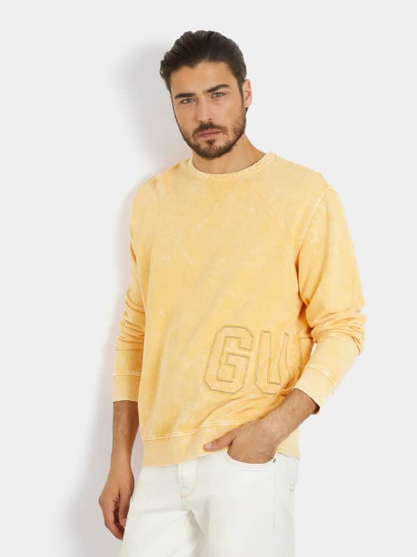Sweatshirt GUESS Side Logo Patch Sweatshirt Gul | M4GQ11KC6V1, 0
