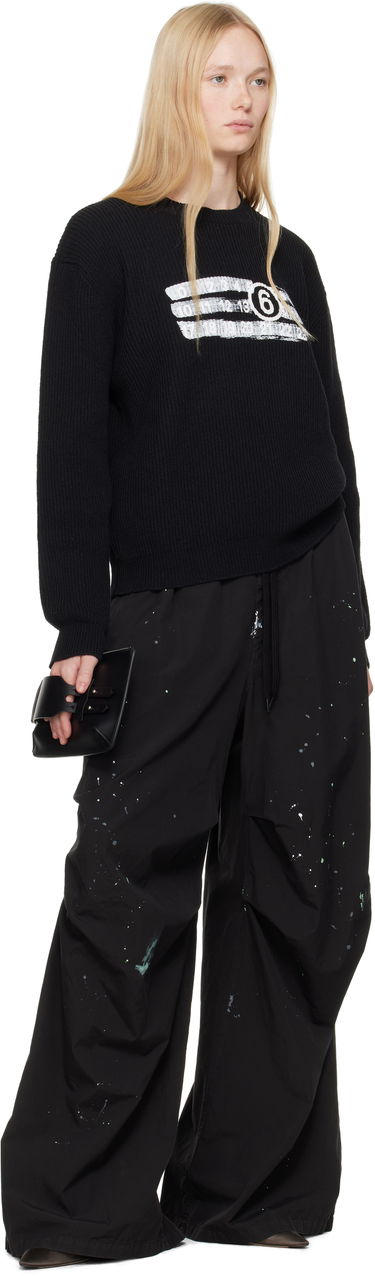 Sweater Maison Margiela MM6 Maison Margiela Numeric Knit Sweater Svart | SH2HL0022 M13124, 3