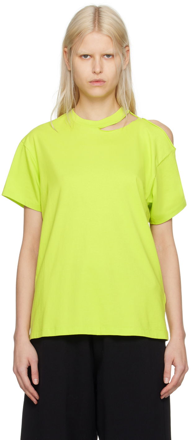 T-shirt Maison Margiela MM6 Safety Pin T-Shirt Grön | S52GC0305 S24312