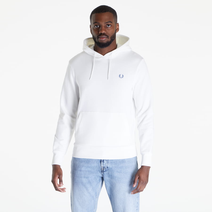 Sweatshirt Fred Perry Laurel Wreath Hooded Sweatshirt Vit | M4624 129, 0