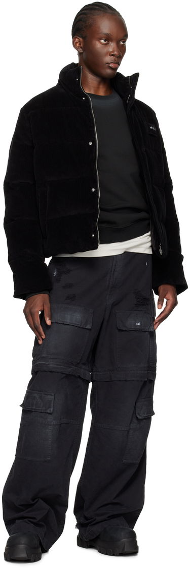 Sweater We11done Faded Sweatshirt Svart | WD-TS2-24-721-U-BK, 3
