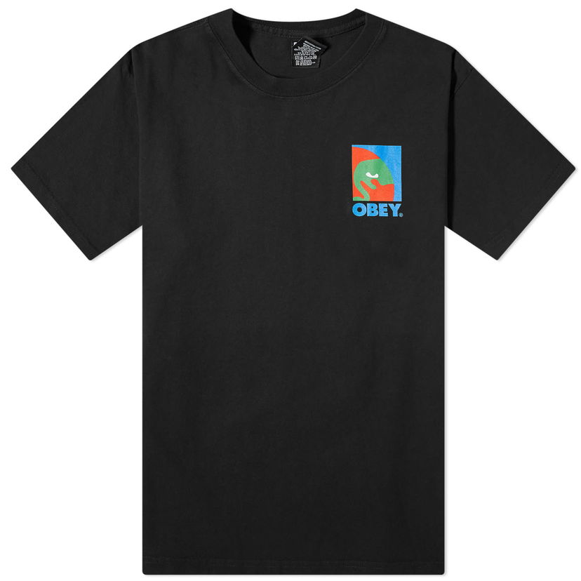 T-shirt OBEY Circular Icon Svart | 166913702-JET