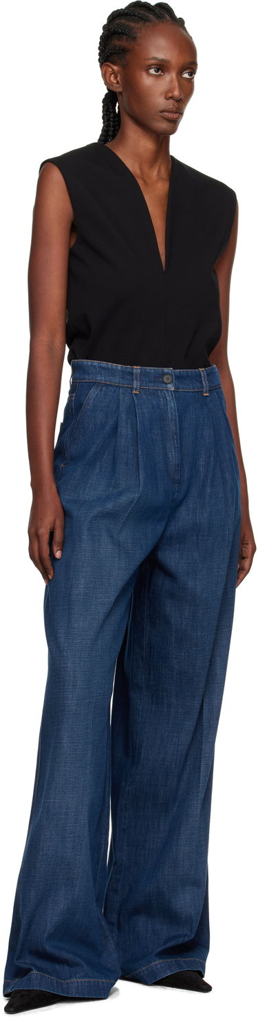 Linne LANVIN Lanvin Jersey Plunging Neckline Top Svart | RW-TO0006-6109-E25, 4