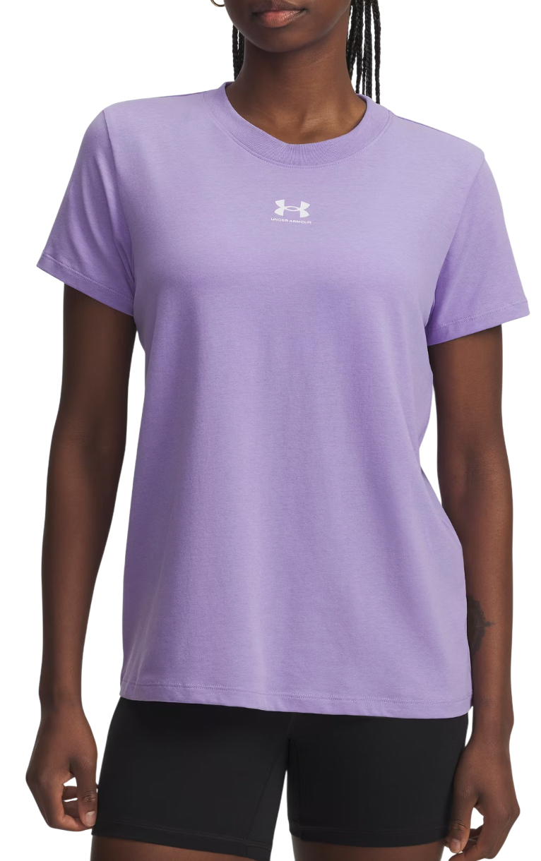 T-shirt Under Armour Rival Core Short Sleeve T-Shirt Purpur | 1383648-538