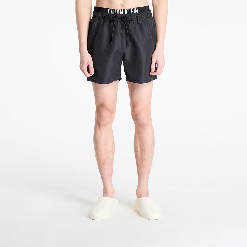 Badkläder CALVIN KLEIN Calvin Klein Jeans Medium Double Wb Boardshorts Svart | KM0KM01093 BEH