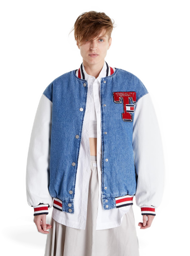 Jacka Tommy Hilfiger Denim Letterman Jack Blå | DW0DW14243 1A5