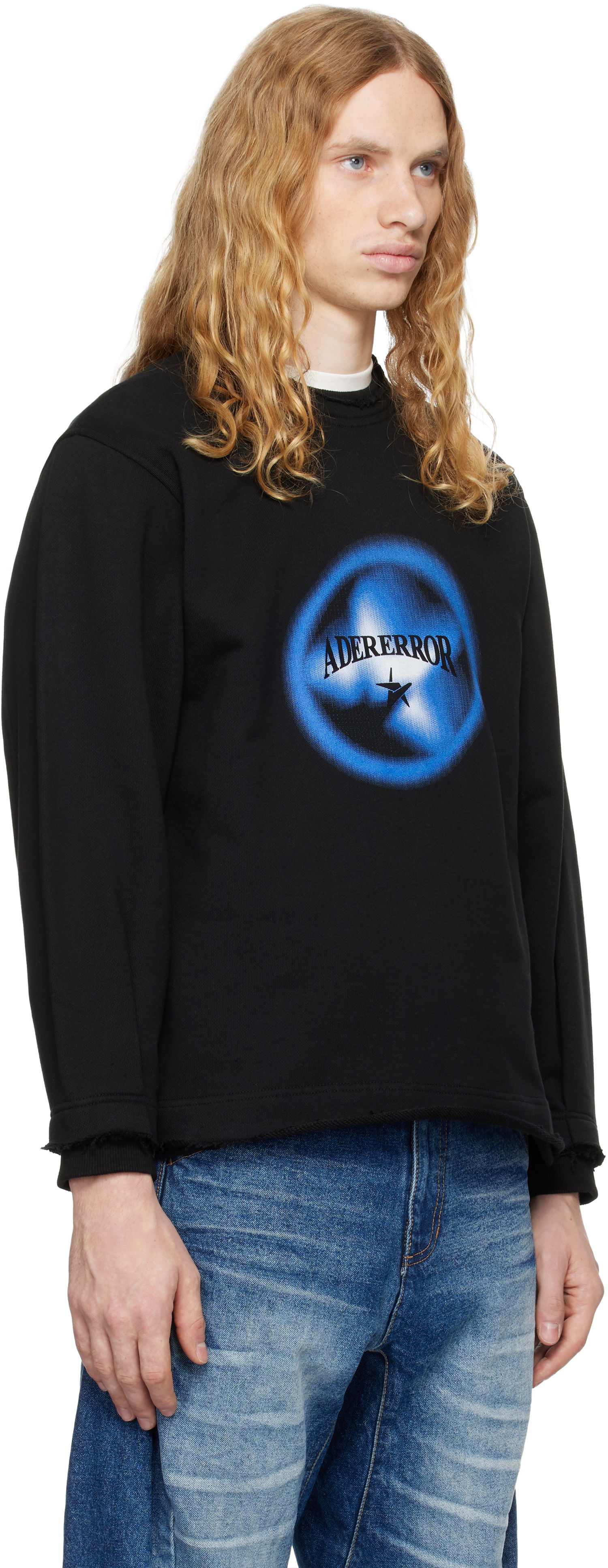 Sweatshirt ADER ERROR Black Graphic Sweatshirt Svart | BN01FWSW0102BK, 1