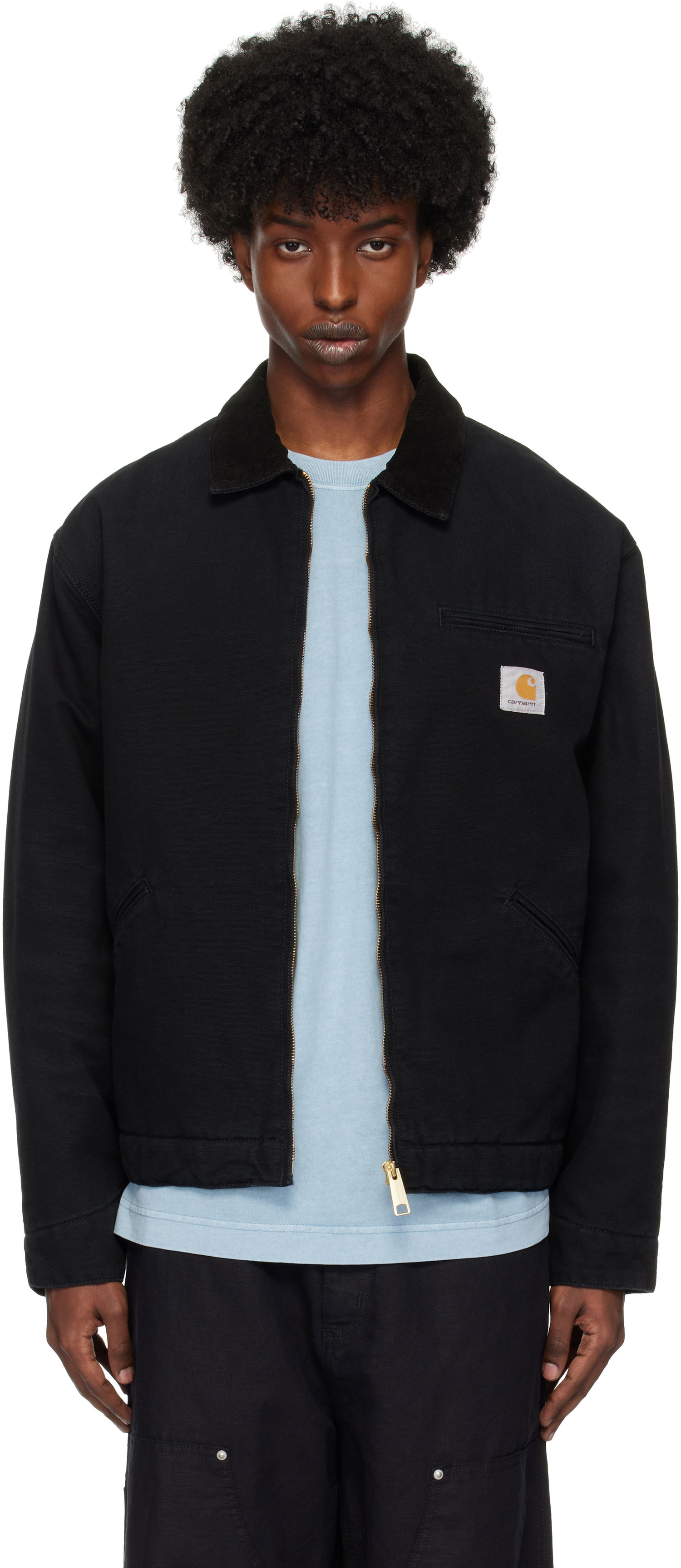 Jacka Carhartt WIP Detroit Black Work Jacket Svart | I027358, 0