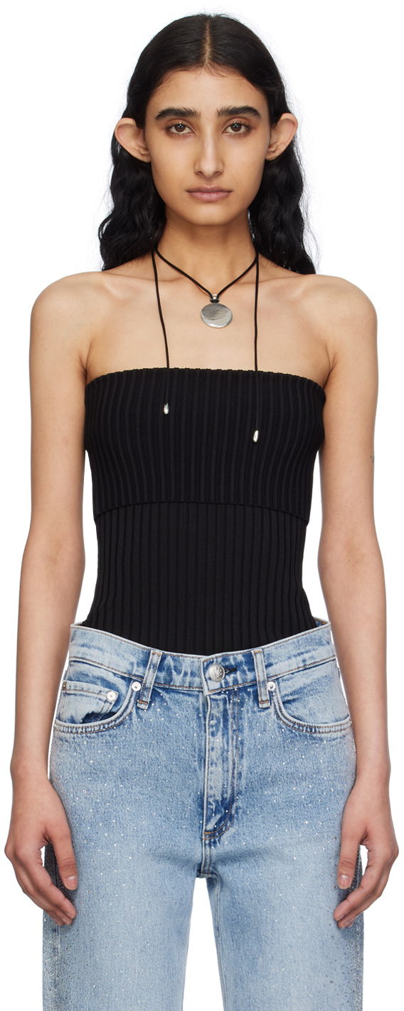 Linne rag & bone Kaela Tube Top Svart | WAS24P032WB32
