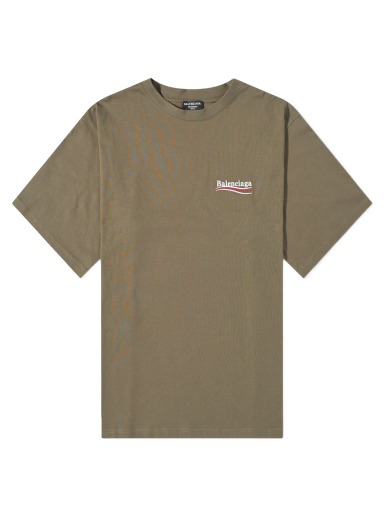 T-shirt Balenciaga Oversize Political Campaign Logo Tee Grön | 641675-TKVJ1-2463
