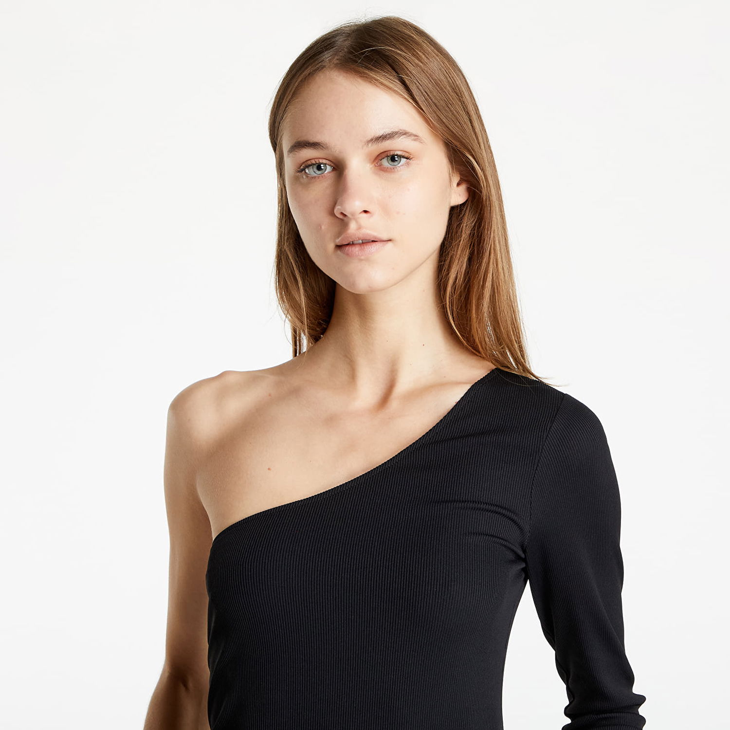 T-shirt Tommy Hilfiger Jeans Tiny Tommy 1 Asymetric Rib Svart | DW0DW11041 BDS, 1