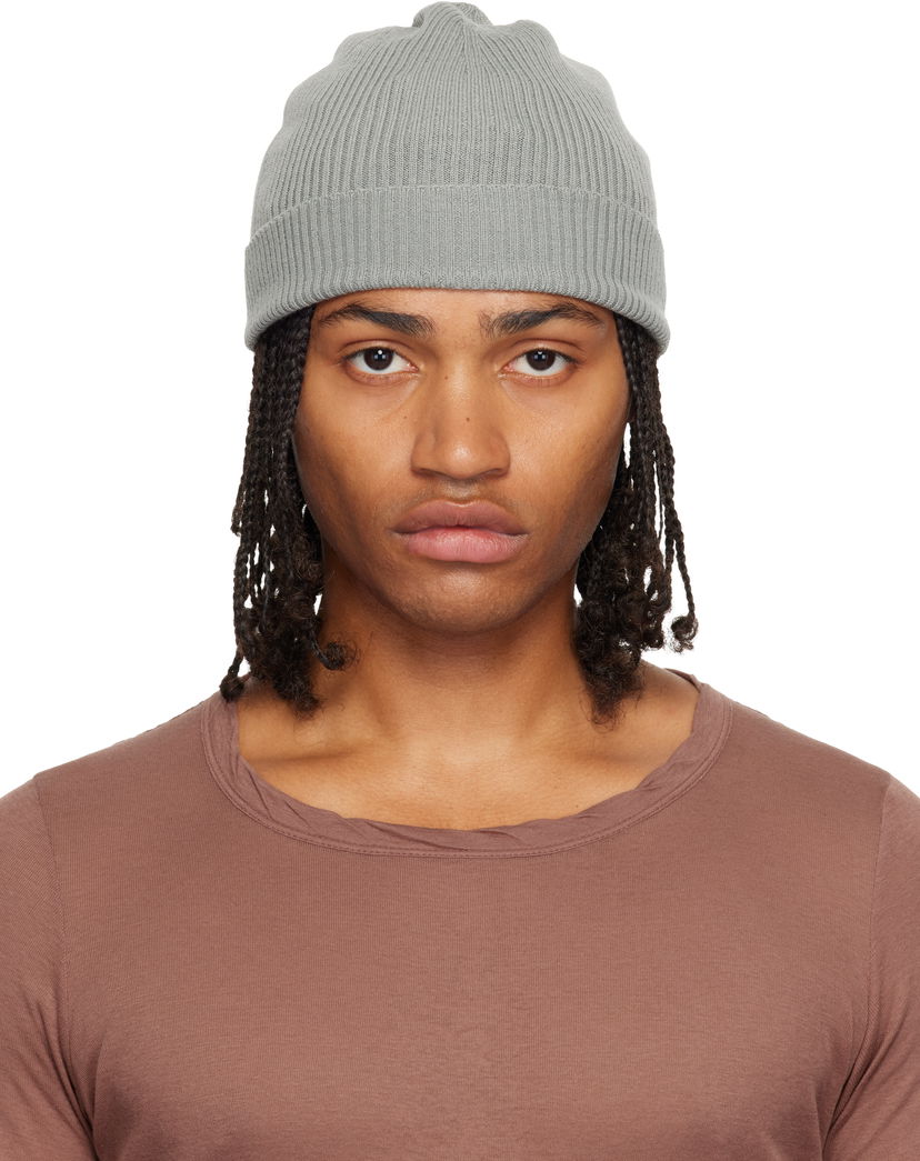 Mössa Rick Owens Rick Owens Concordians Ribbed Beanie Grå | RU02E1495 RIBM