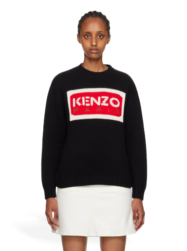 Sweater KENZO Paris Intarsia Svart | FD62PU4313LA