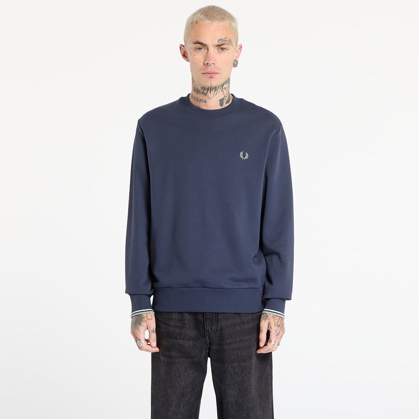 Sweatshirt Fred Perry Crew Neck Sweatshirt Mörkblå | M7535 Z47