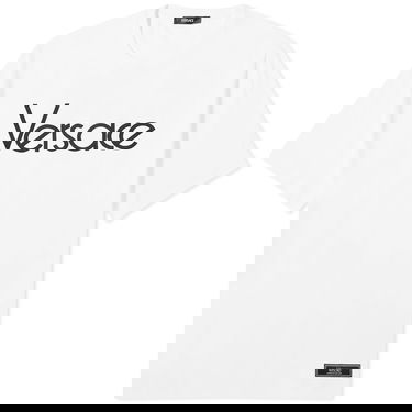 T-shirt Versace Men's Tribute Embroidered Tee White Vit | 1012545-1A09028-1W000, 0