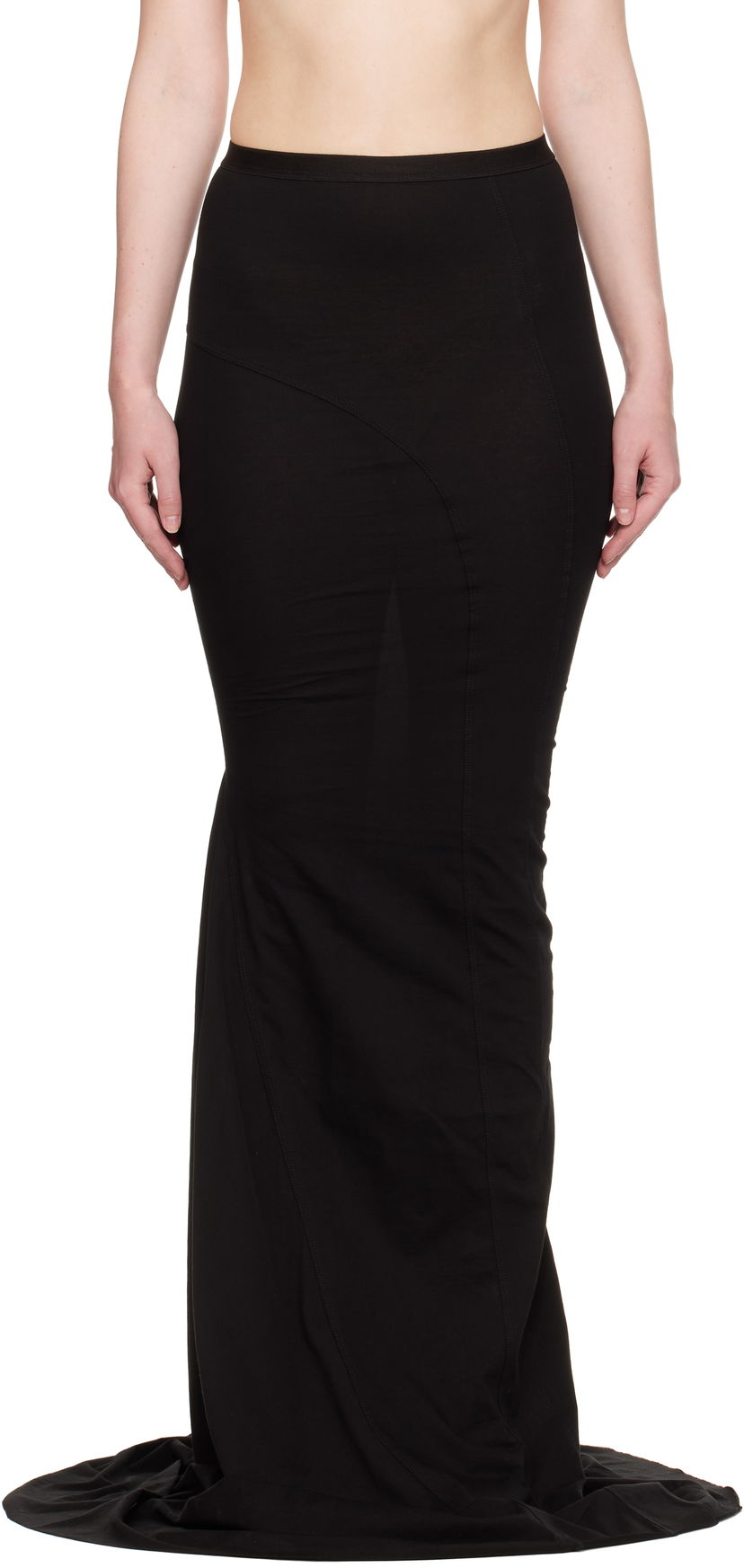 Kjol Rick Owens Rick Owens Hollywood Lido Maxi Skirt Svart | RO01E7378 JA