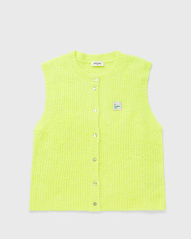 Sweater American Vintage Sleeveless Knit Cardigan Gul | EAST19MCE25-JAUNE-FLUO, 0