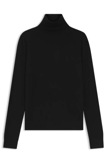Sweater BOSS Rollneck sweater merino wool Svart | 50548298, 0