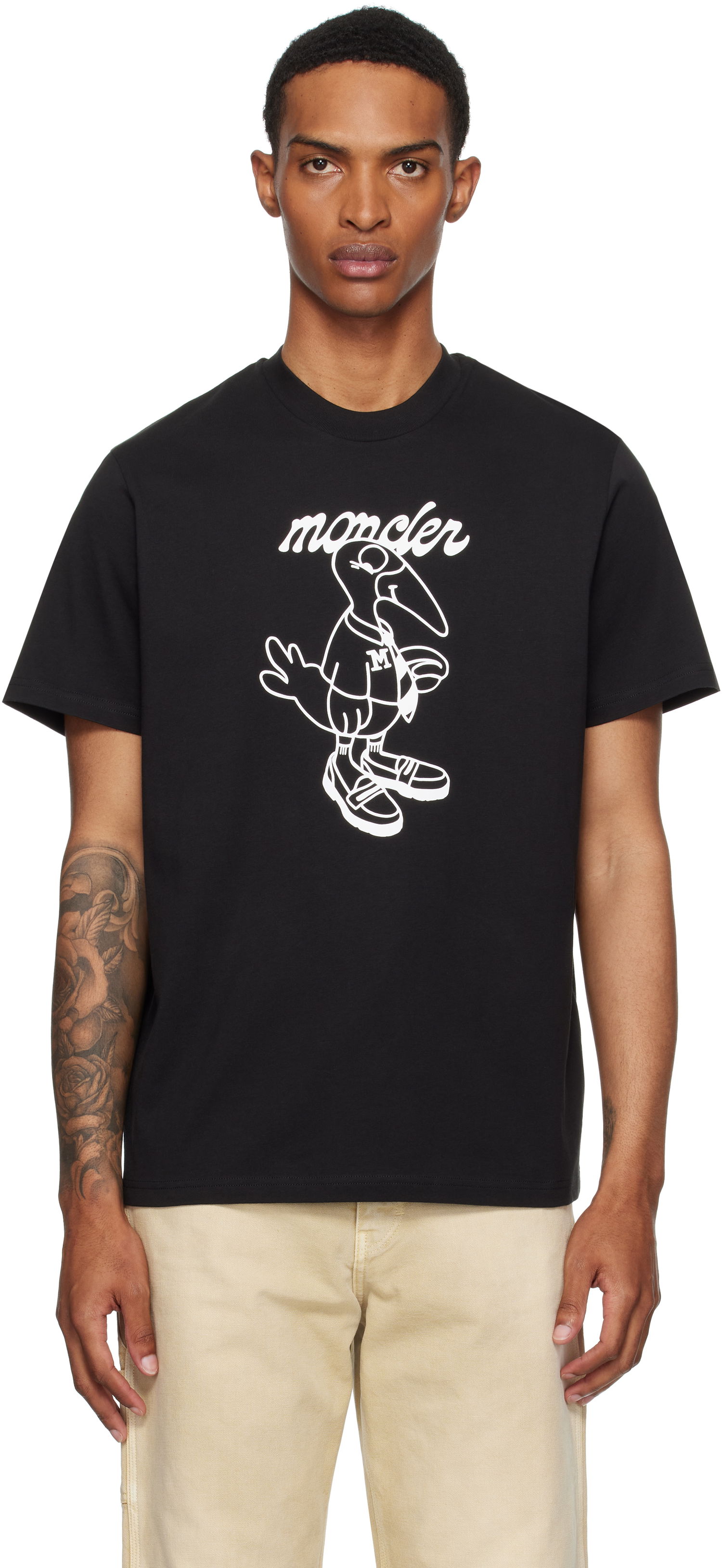 T-shirt Moncler Moncler Archivio Creativo Graphic T-Shirt Svart | K20918C0001689AJS, 0