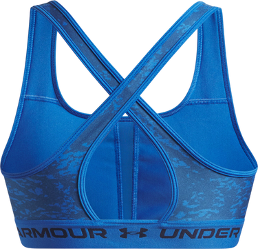 Behå Under Armour Under Armour Crossback Mid Print Sports Bra Blå | 1361042-402, 1