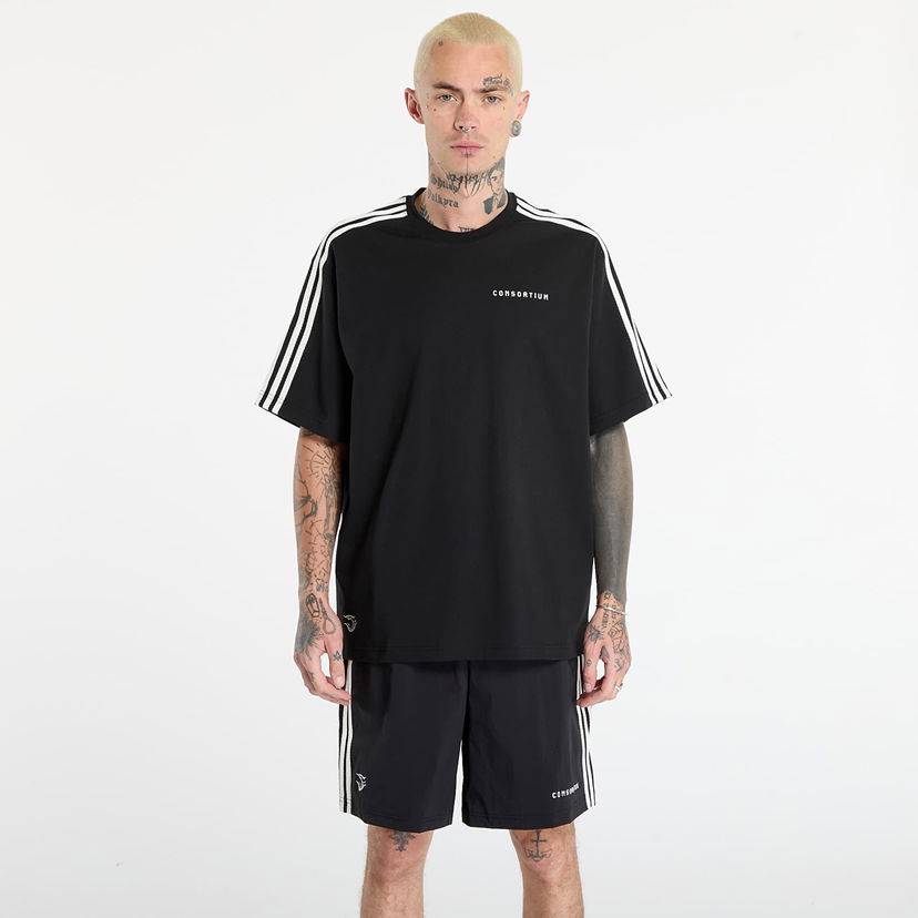 T-shirt adidas Originals Kith Consortium Oversized Striped T-Shirt Svart | KF1994