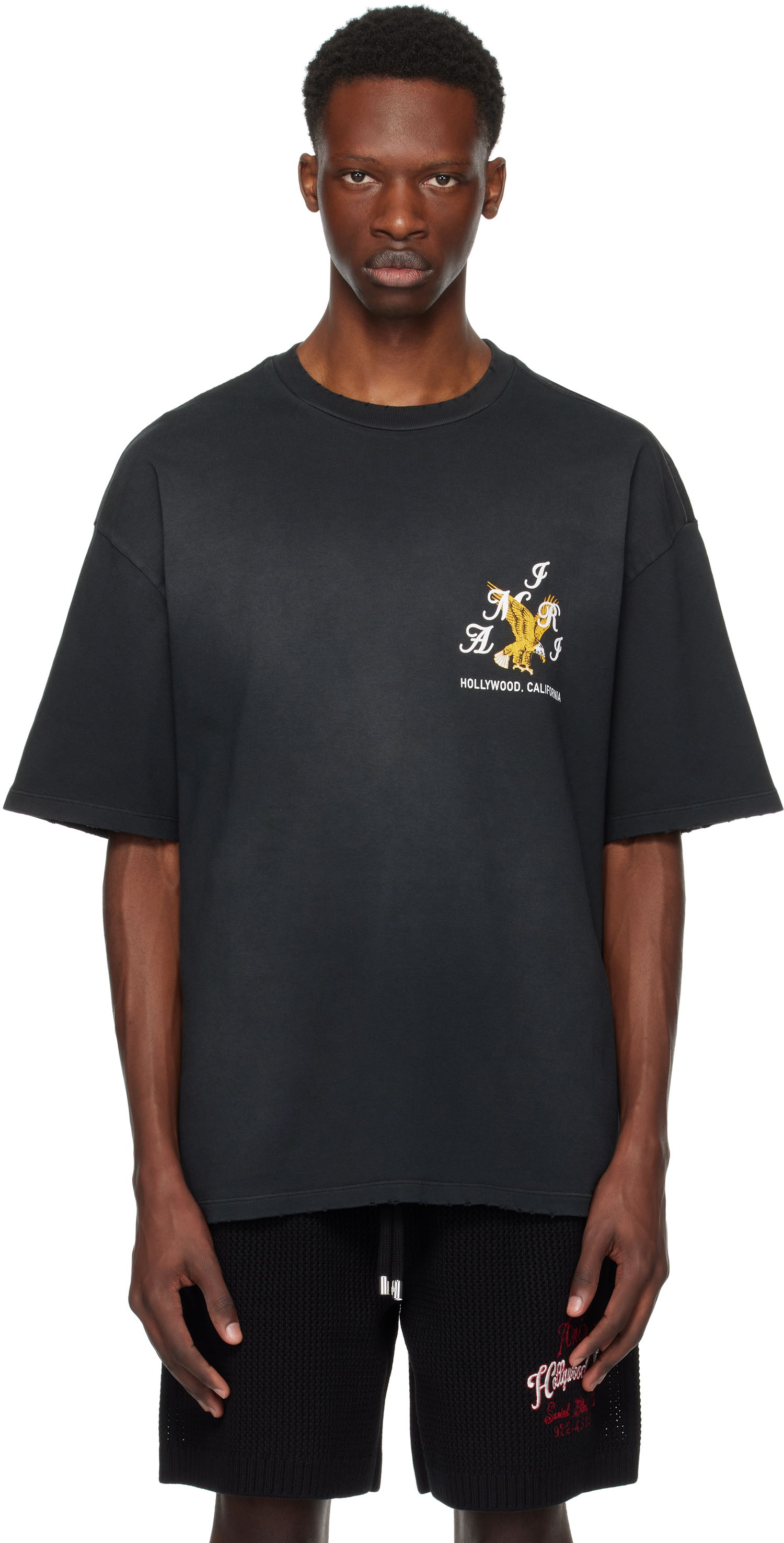 T-shirt AMIRI AMIRI Eagle Oversized T-Shirt Svart | AMJYTE1232, 0